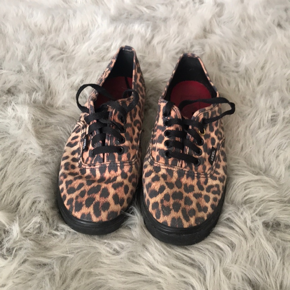 Leopard print vans